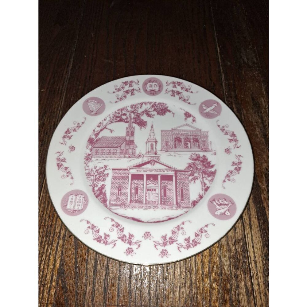 Vintage Cherished Memories First Baptist Church Claxton GA Collector Plate